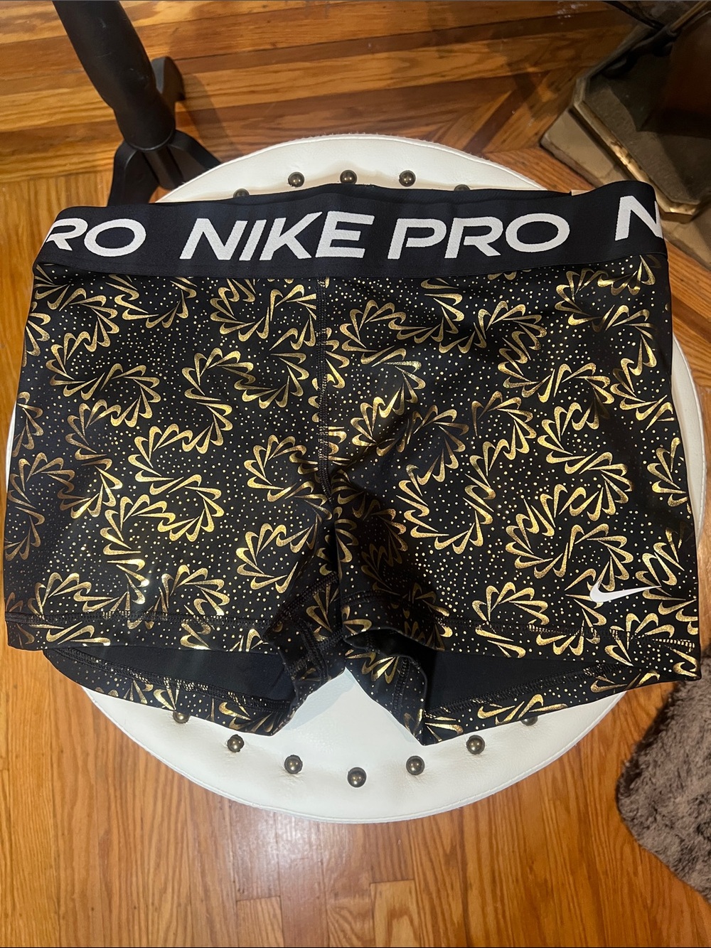 Nike Pro Women’s Black & Gold Performance Shorts